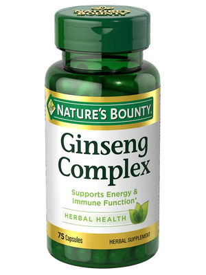 Ginseng Complex Nat B capsules — Korean, American and Siberian Ginseng energy supplement Pakistan