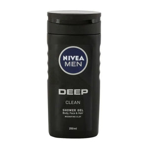 Nivea Men Deep Shower Gel 250 ml – Charcoal Infused for Deep Cleansing