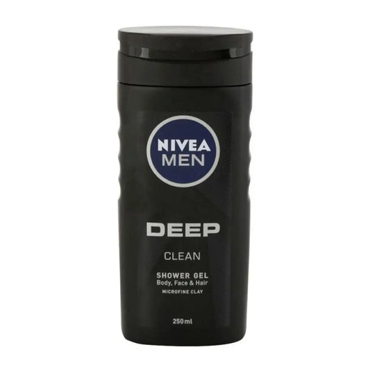 Nivea Men Deep Shower Gel 250 ml – Charcoal Infused for Deep Cleansing