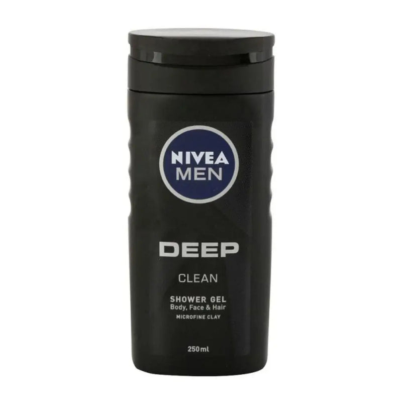 Nivea Men Deep Shower Gel 250 ml – Charcoal Infused for Deep Cleansing