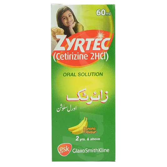 Zyrtec Syrup 60ml – For 24-Hour Allergy Relief