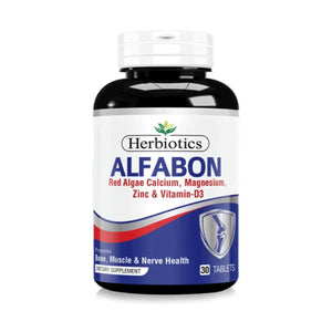 Herbiotics Alfabon Tablets — Calcium Magnesium Zinc Vitamin D3 multimineral bone supplement Pakistan