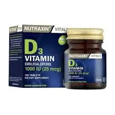 Nutraxin Vitamin D3 1000 IU Tablets – Bone Health & Calcium Absorption Support