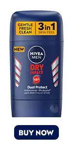 Nivea Men Dry Impact Dual Protect Anti-Perspirant Deodorant Stick, 50ml