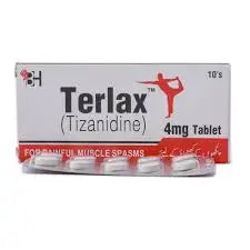 Terlax 4mg – Tizanidine Muscle Relaxant Tablets