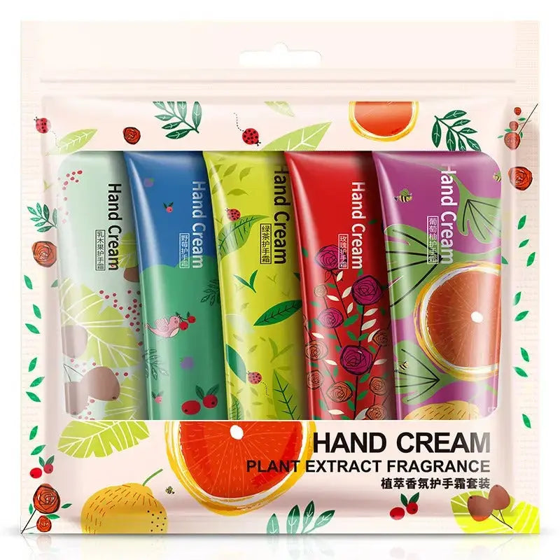 BIOAQUA 5pcs Moisturizing Hand Cream Set – Plant Extract Nourishing Care (30g Each)