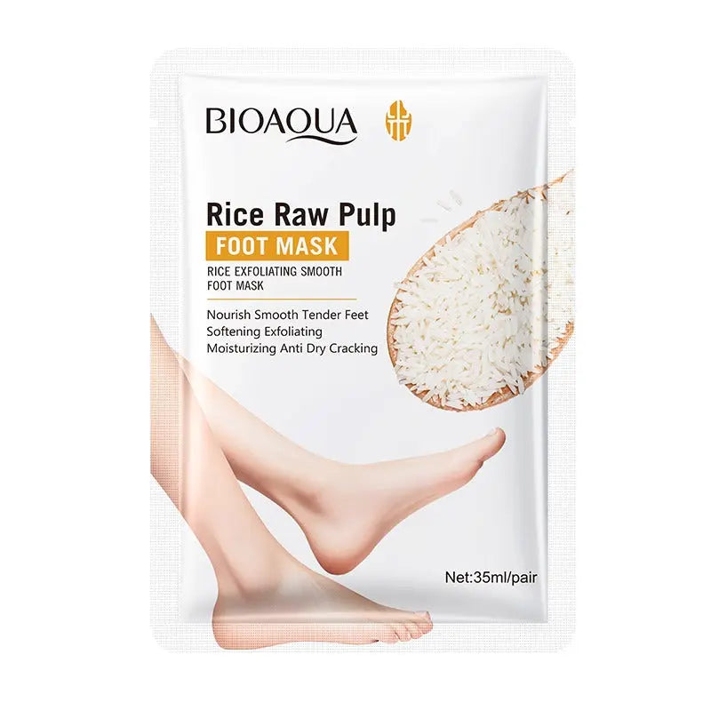 BIOAQUA Rice Exfoliating Smooth Foot Mask 35ml