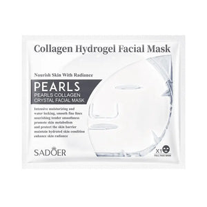 SADOER Pearl Collagen Crystal Facial Mask - Nourishing & Whitening Sheet Mask - 60ml