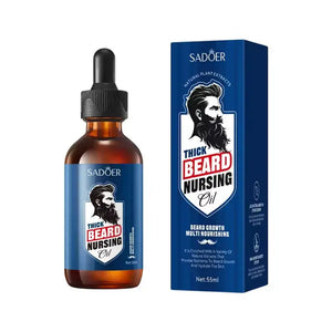 SADOER Thick Beard Nursing Oil - Natural Plant Extract Multi-Nourishing - 55ml