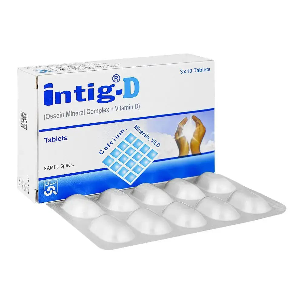Intig-D Tablets – Ossein Mineral Complex & Vitamin D3 for Bone Health and Strength