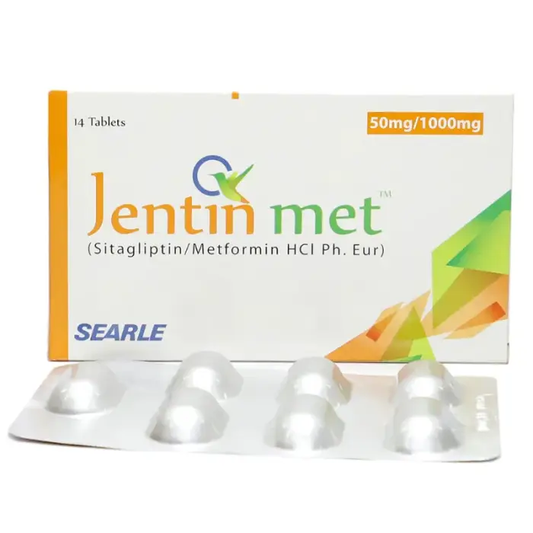 Jentin Met 50/1000mg Tablet — Sitagliptin & Metformin for Type 2 Diabetes – Available in Pakistan