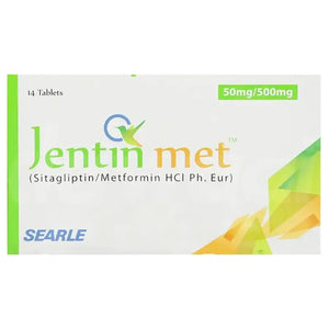 Jentin Met 50/500mg Tablet pack — Sitagliptin and Metformin diabetes combination
