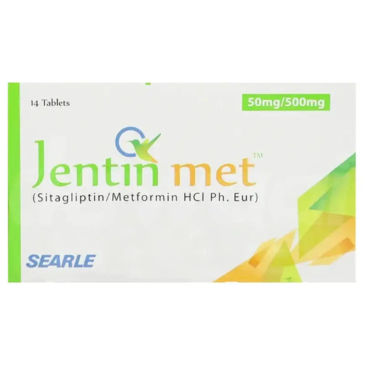 Jentin Met 50/500mg Tablet — Sitagliptin & Metformin for Type 2 Diabetes – Available in Pakistan