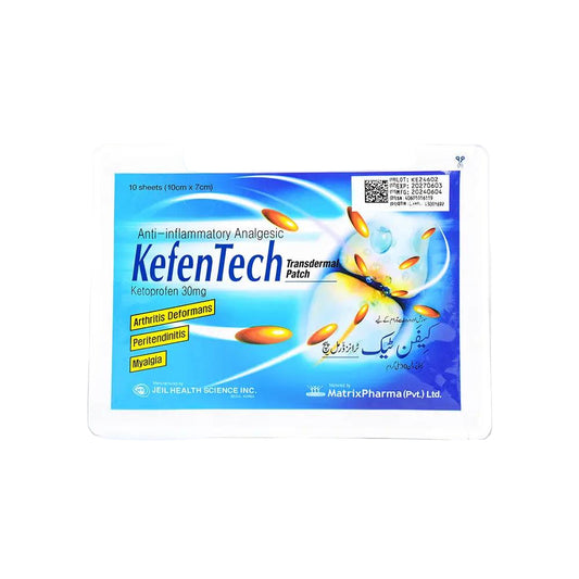 Kefentech Plaster Ketoprofen – Available in Pakistan