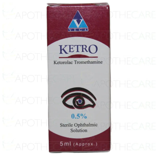 Ketro Eye Drops 0.5% – Eye Inflammation & Post-Surgery Pain Relief