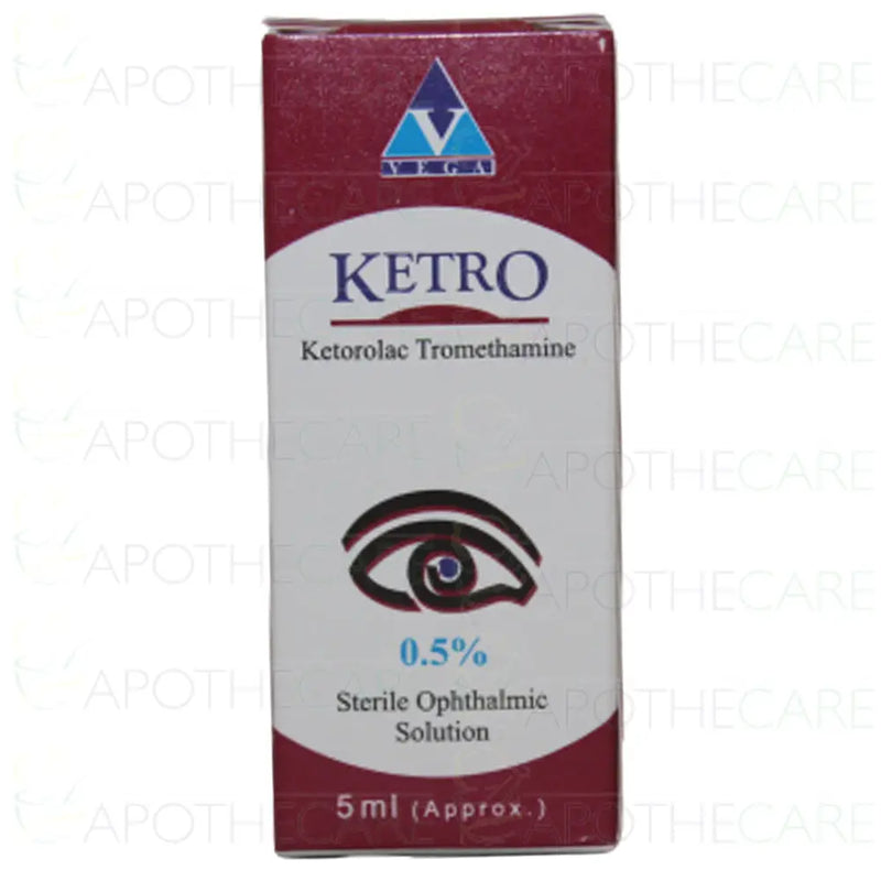 Ketro Eye Drops 0.5% – Ketorolac Tromethamine for Eye Inflammation and Pain