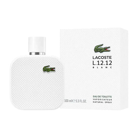 Lacoste L.12.12 Blanc EDT 100ML Men Perfume ��� Fresh, Elegant Woody Fragrance