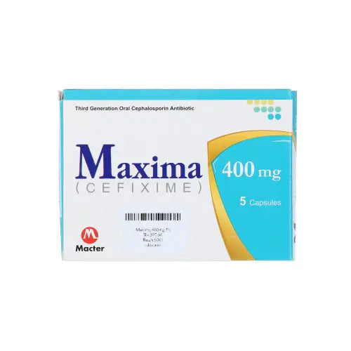 Maxima Capsules 400mg – Cefixime for Bacterial Infections