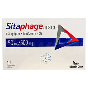Sitaphage 50/500mg Tablets (Sitagliptin + Metformin) for Type 2 Diabetes
