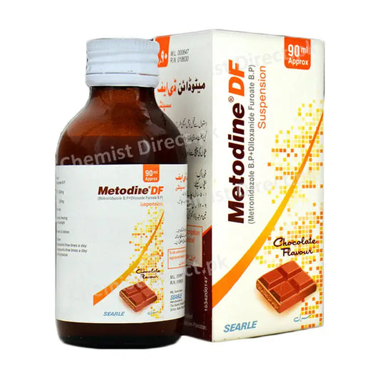 Metodine DF 90ml Syrup (Diloxanide + Metronidazole) - Amoebic Infection – Available in Pakistan