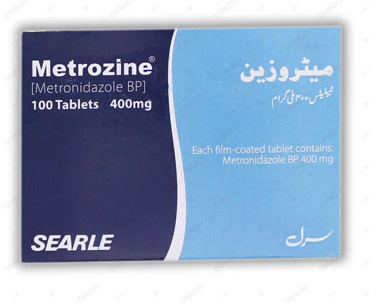 Metrozine 400mg Tablet (Metronidazole) - Antibacterial Antiprotozoal – Available in Pakistan