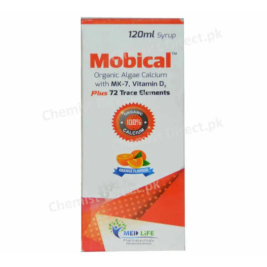 Mobical Syrup 120ml — Organic Algae Calcium for Strong Bones – Available in Pakistan
