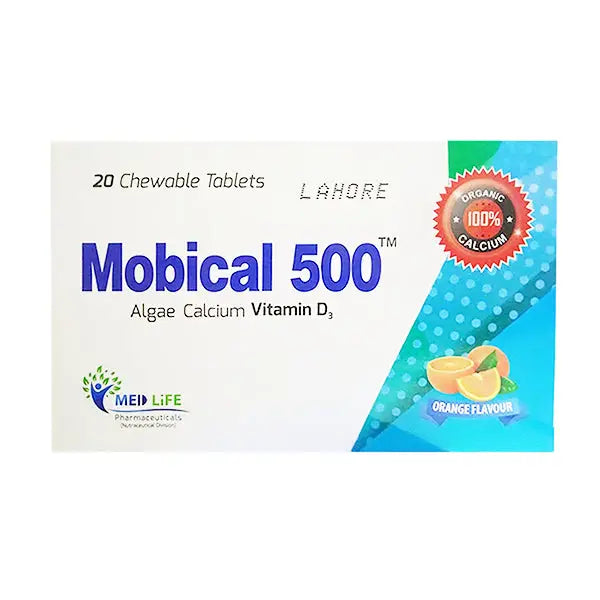 Mobical 500mg Tablets — Calcium & Vitamin D for Strong Bones