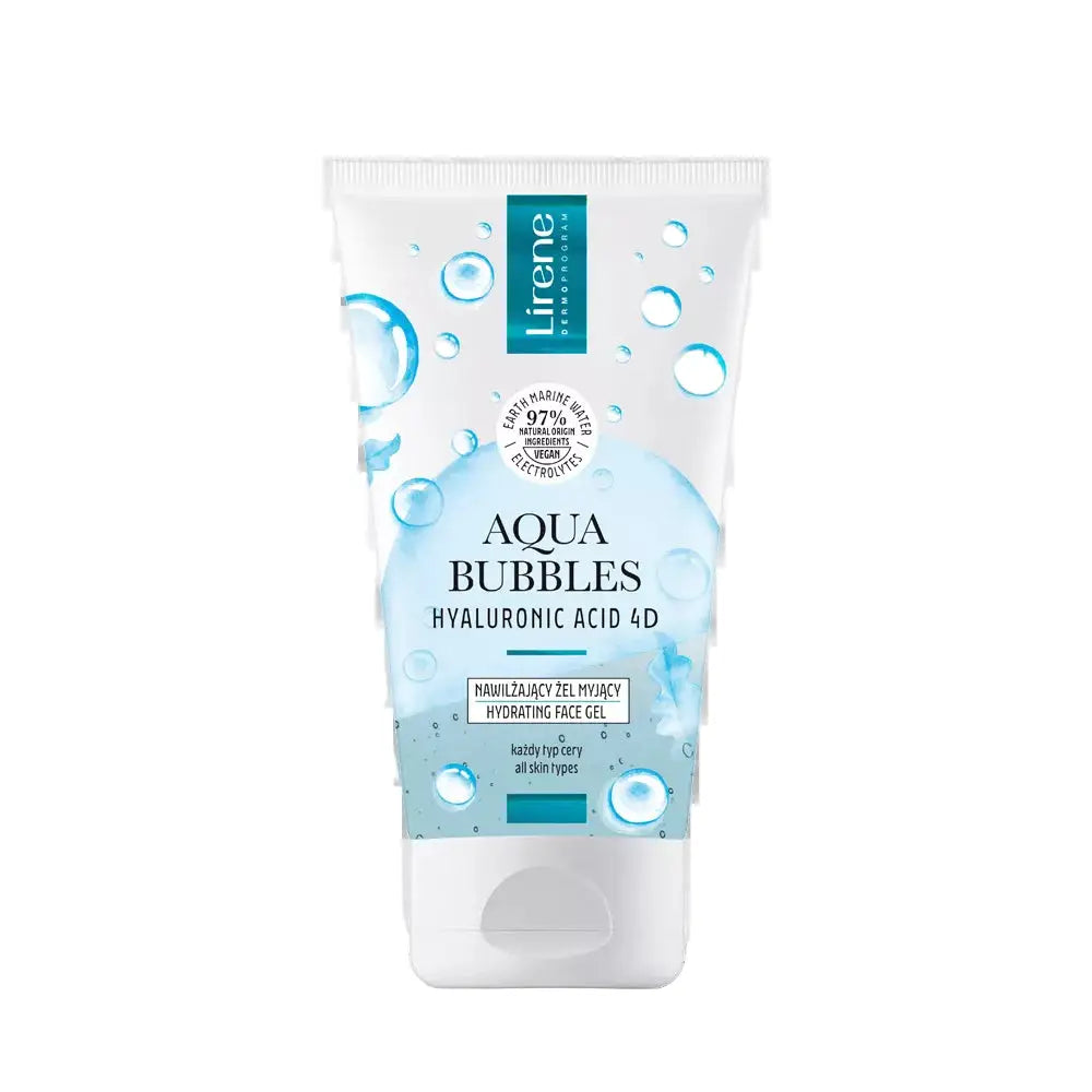 Lirene Aqua Bubbles Hyaluronic Acid Hydrating Face Gel 150ml — cleansing gel that moisturises