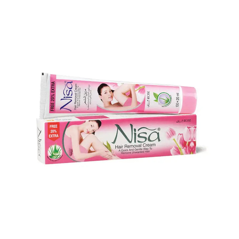 Nisa Hair Removal Cream Rose 120ML – Gentle & Fragrant Hair Removal Solution