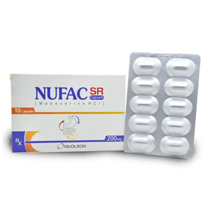 Nufac SR Capsules 200mg – Mebeverine for IBS & Stomach Cramps