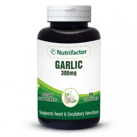 Garlic 300mg Capsules (Pack of 60) – Natural Heart &amp; Immune Support Nutrifactor laboratories