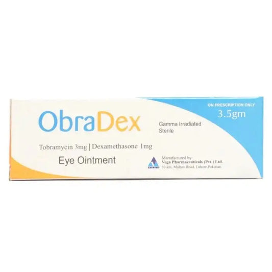 Obradex Eye Ointment 3.5g – Tobramycin & Dexamethasone Ointment – Available in Pakistan