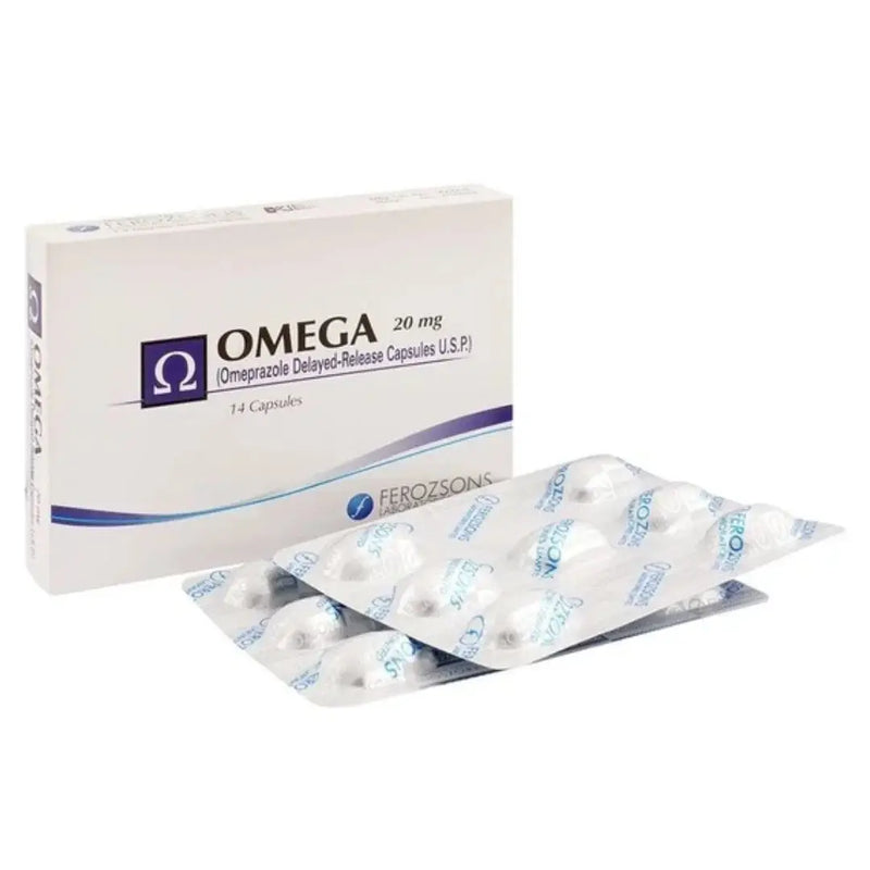 Omega 20mg Capsules (Omeprazole) - Ferozsons