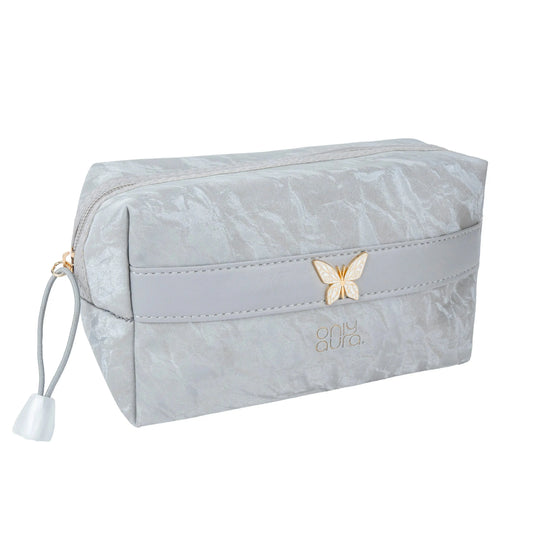 OnlyAura Cosmetic Bag 1008-367# Grey PU Material product photo