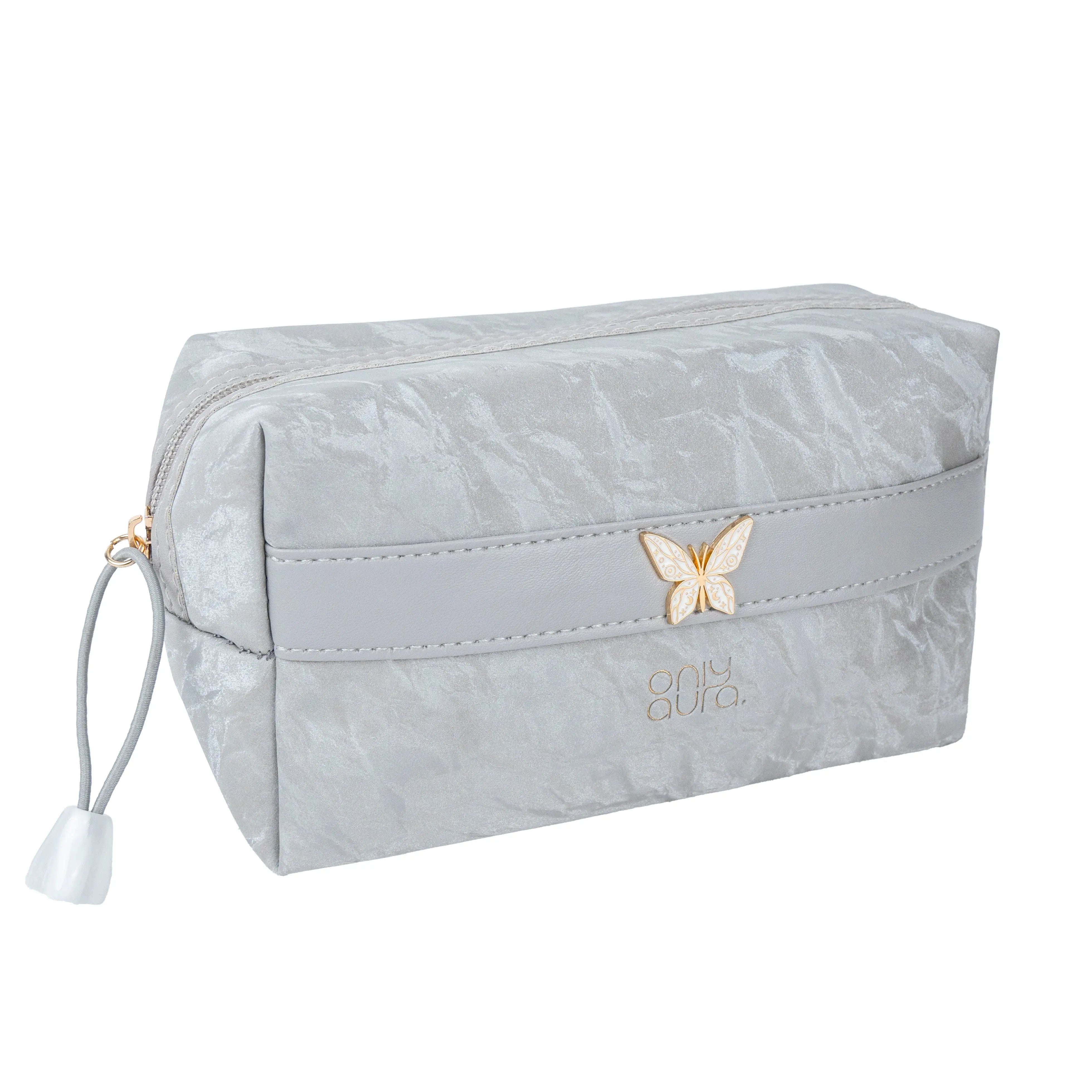 OnlyAura Cosmetic Bag 1008-367# Grey PU Material product photo