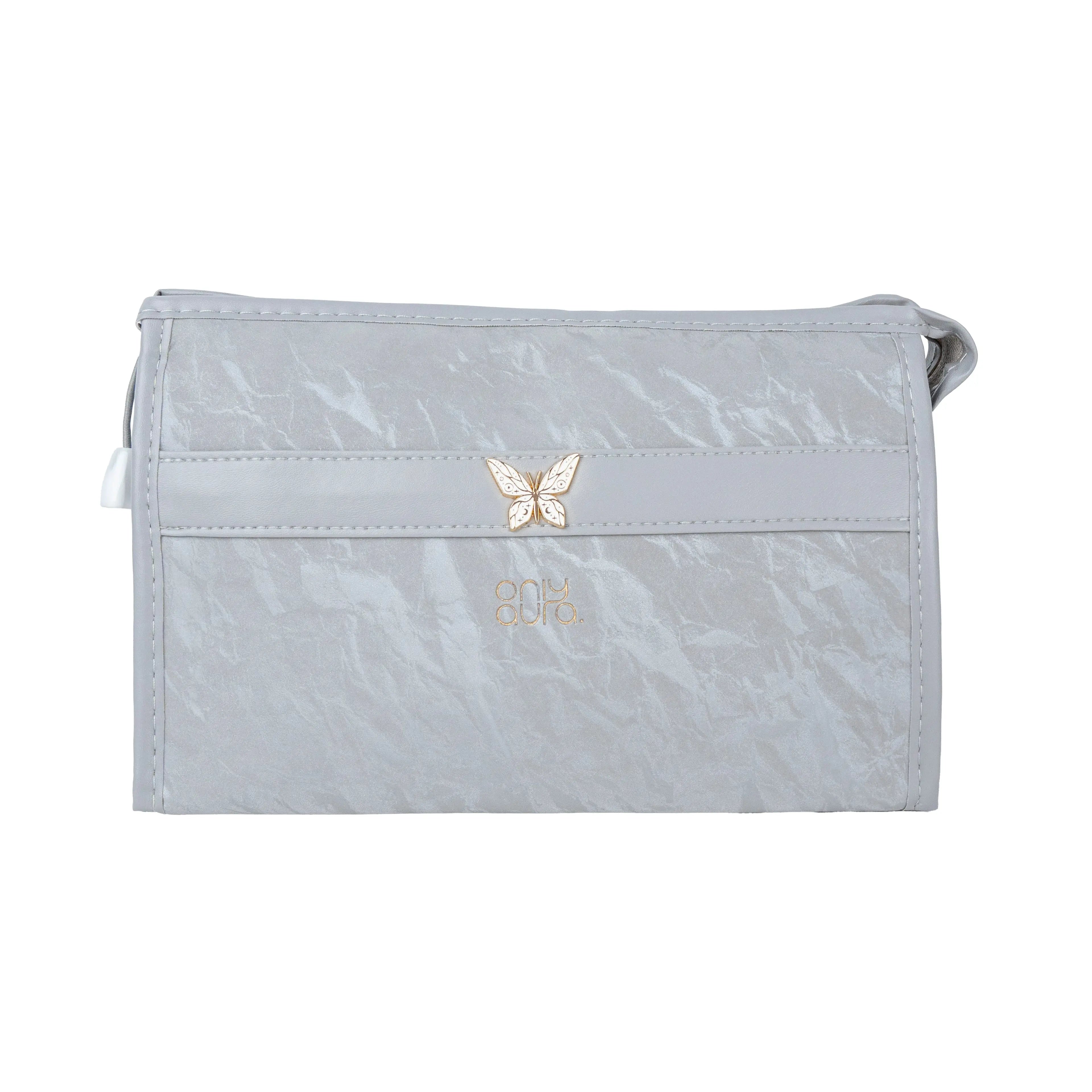 OnlyAura Cosmetic Bag 118-367# Grey PU Material product photo