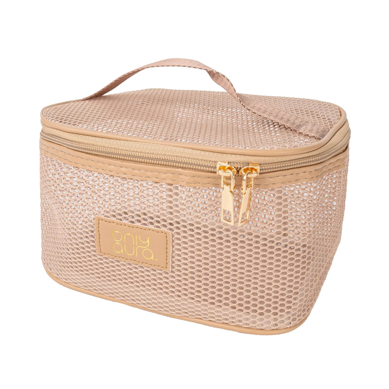 ONLYAURA COSMETIC BAG 3331# BEIGE GRENADINE MATERIAL