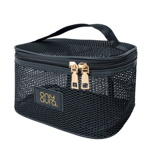 ONLYAURA COSMETIC BAG 3331# BLACK GRENADINE MATERIAL