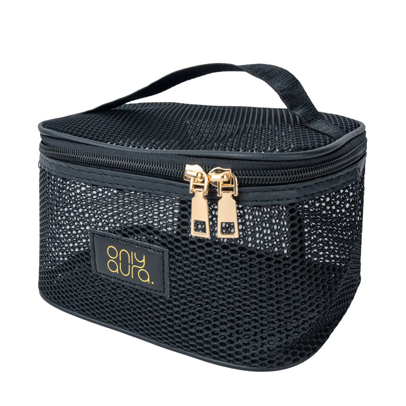 ONLYAURA COSMETIC BAG 3331# BLACK GRENADINE MATERIAL