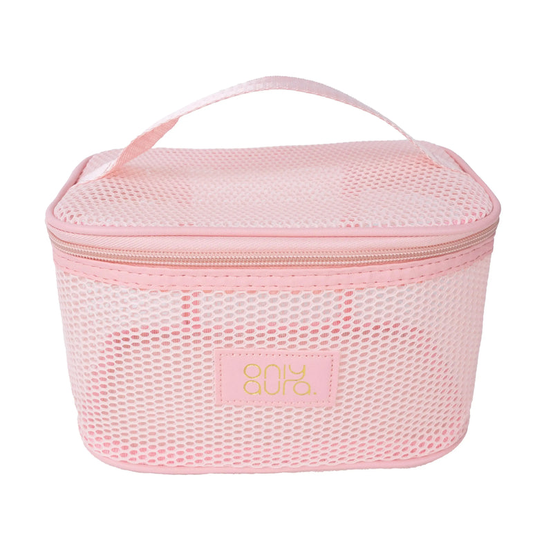 ONLYAURA COSMETIC BAG 3331# PINK GRENADINE MATERIAL