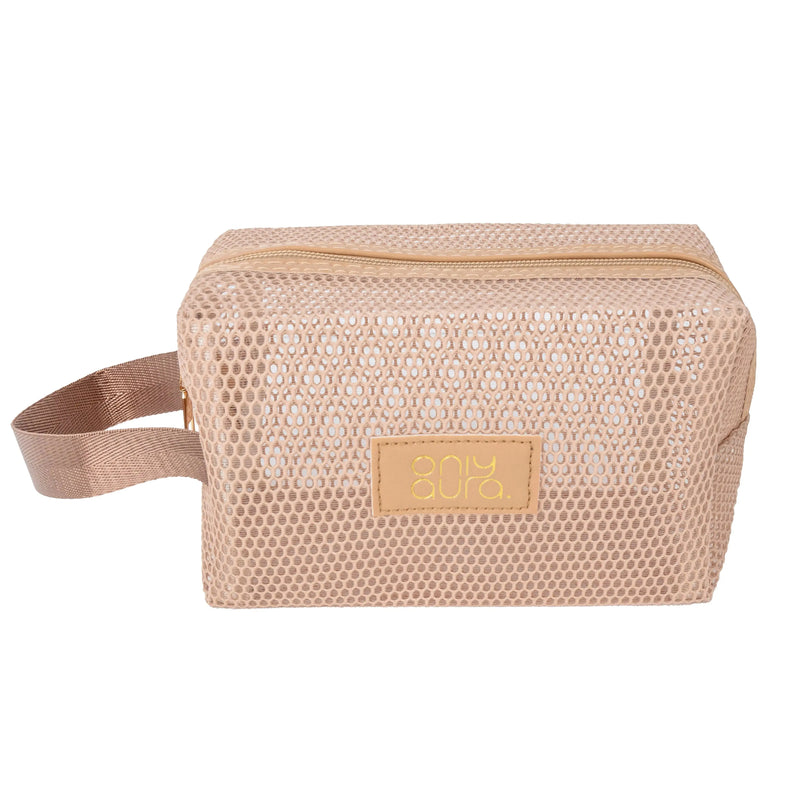 ONLYAURA COSMETIC BAG 3332# BEIGE GRENADINE MATERIAL