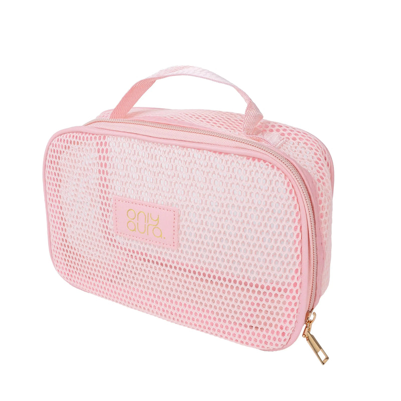 ONLYAURA COSMETIC BAG 3337# PINK GRENADINE MATERIAL