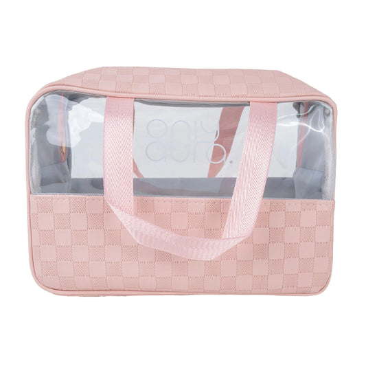 OnlyAura Cosmetic Bag 5003-323# Pink Pu+pvc Material product photo