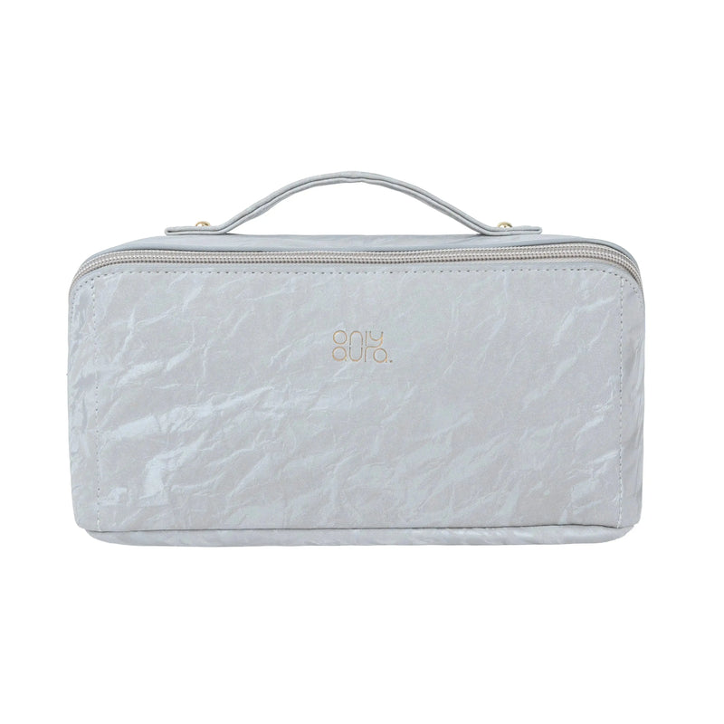 ONLYAURA COSMETIC BAG 5042-367# GREY PU MATERIAL