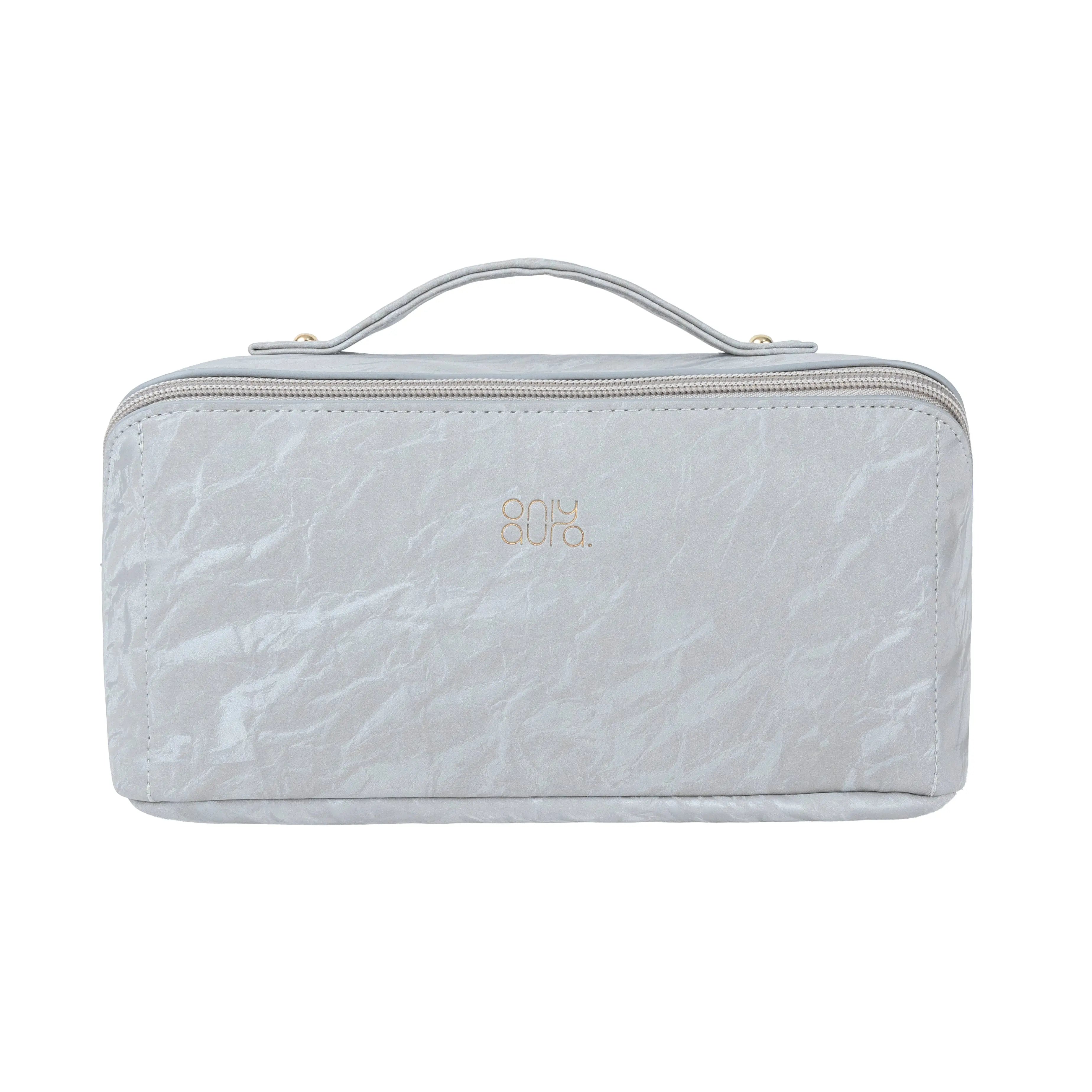 OnlyAura Cosmetic Bag 5042-367# Grey PU Material product photo