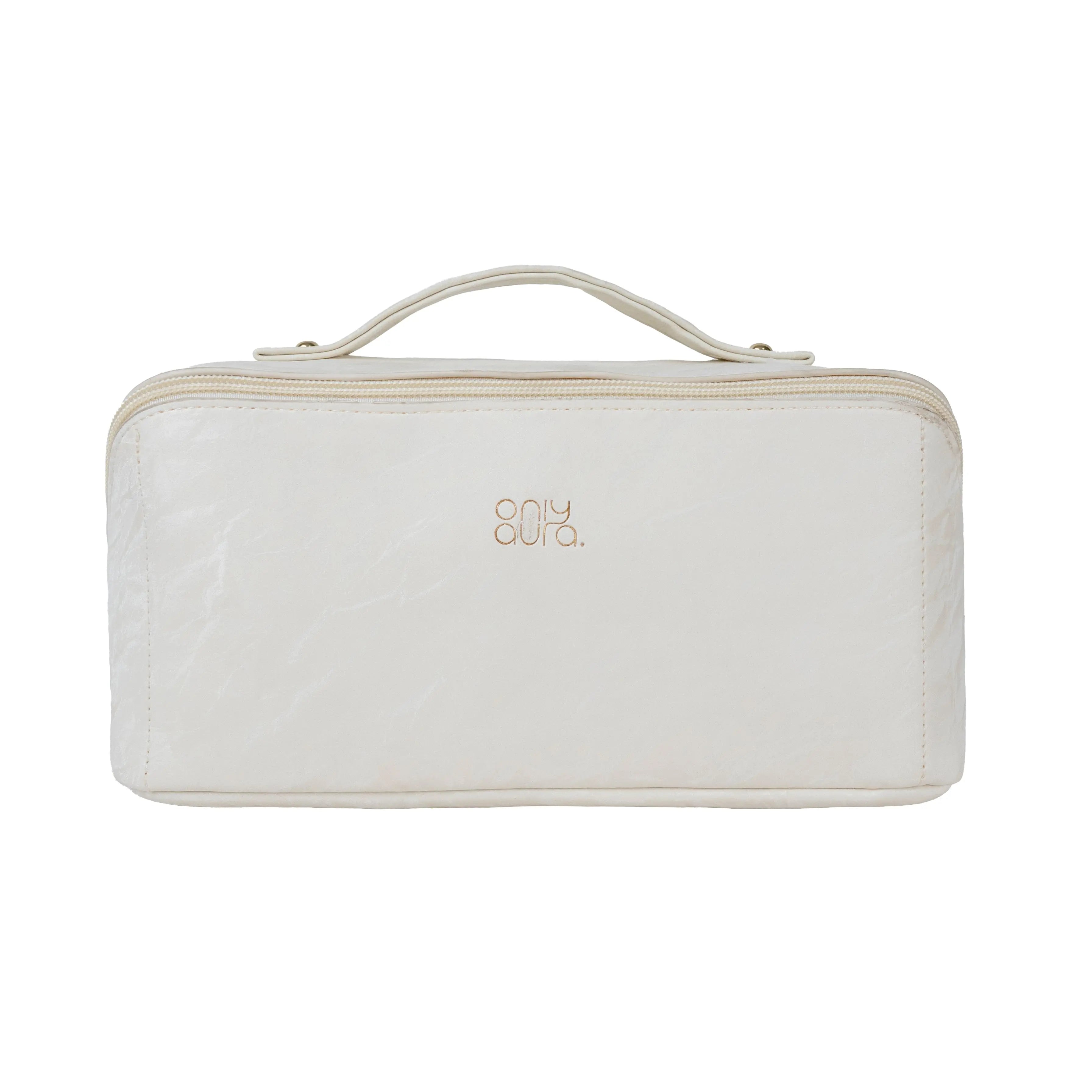 OnlyAura Cosmetic Bag 5042-367# Off.white PU Material product photo