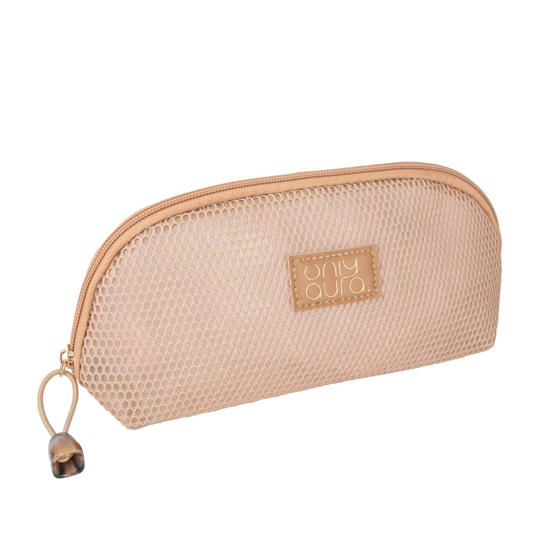 ONLYAURA COSMETIC BAG 5055-361# BEIGE GRENADINE MATERIAL