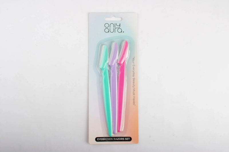 ONLYAURA EYEBROW RAZOR ABS + SS (M010) 3PCS