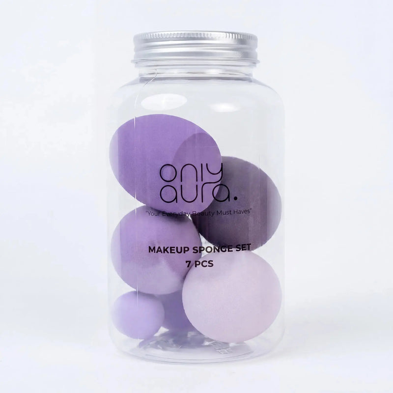 ONLYAURA MAKEUP SPONGE 7-PCS SET WITH BOTTLE (FF707) 78G