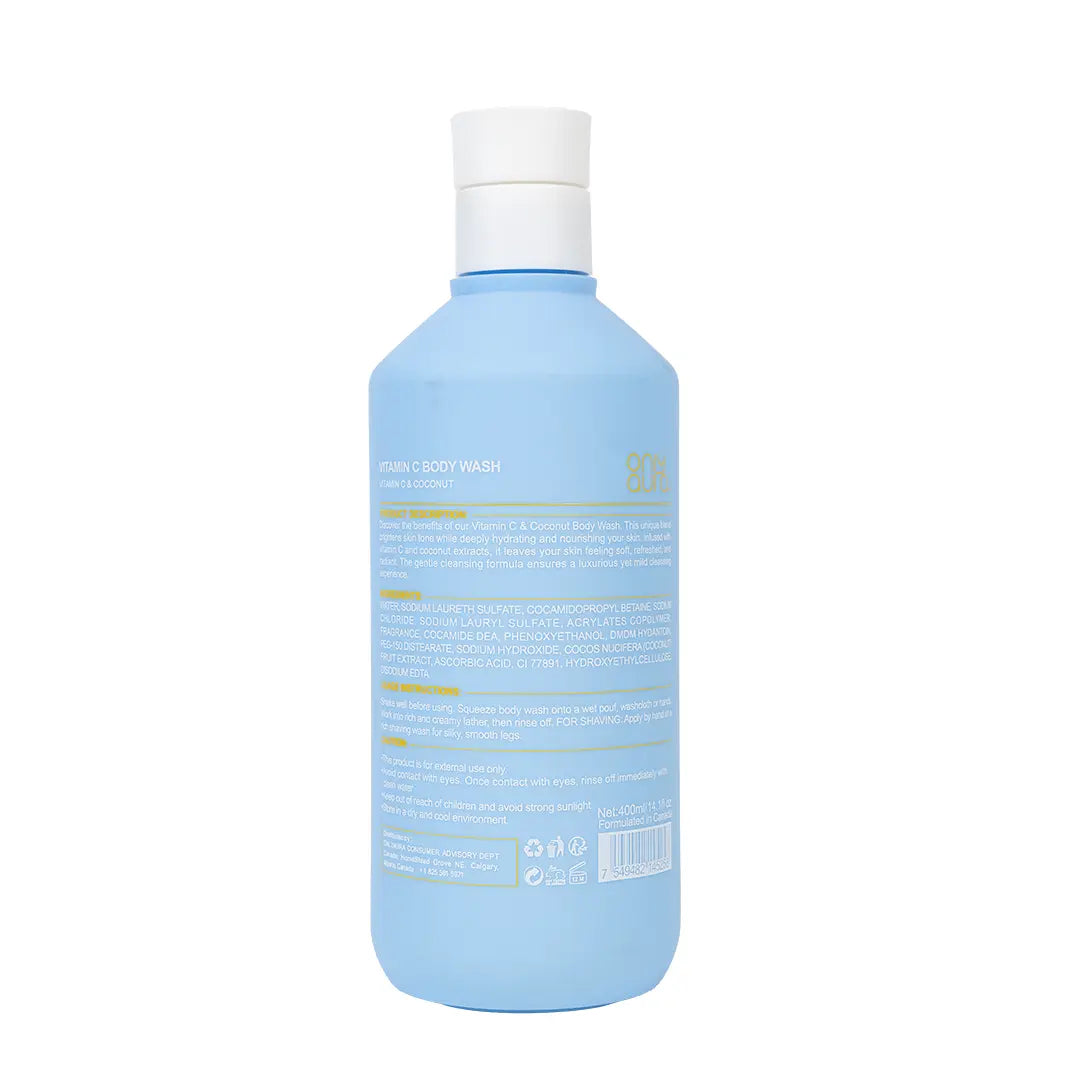 OnlyAura Vitamin C Bodywash 400ml – back of packaging